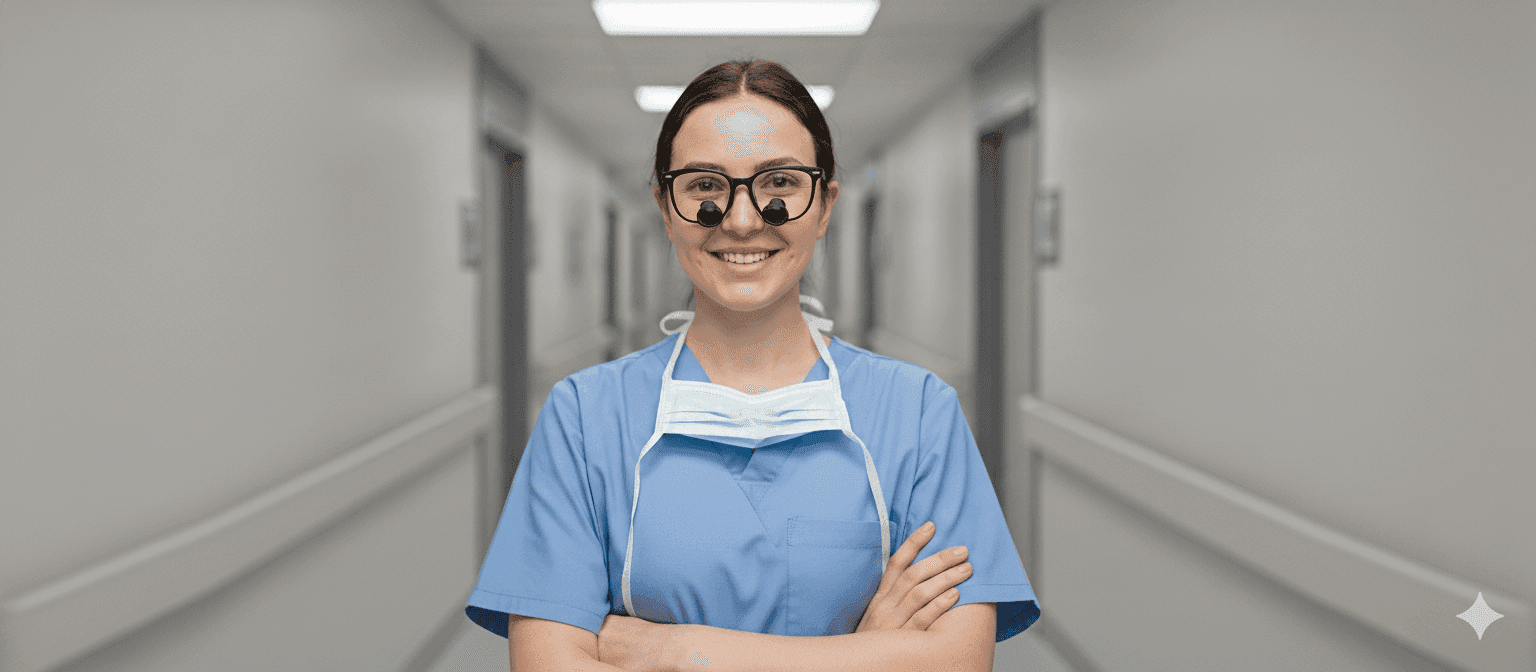 HeliosX loupes for clinical training